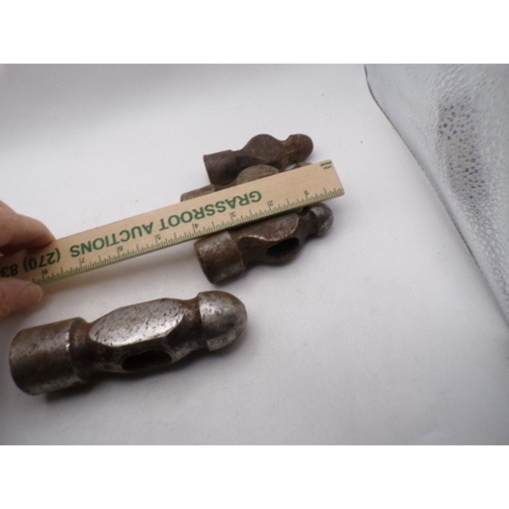 Vintage Ball Peen Hammer Heads Lot of 4 Forged Steel Antique Machinist Tools - Picture 3 of 3